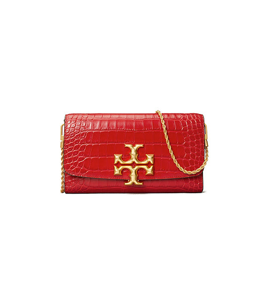 Eleanor Embossed Clutch Redstone