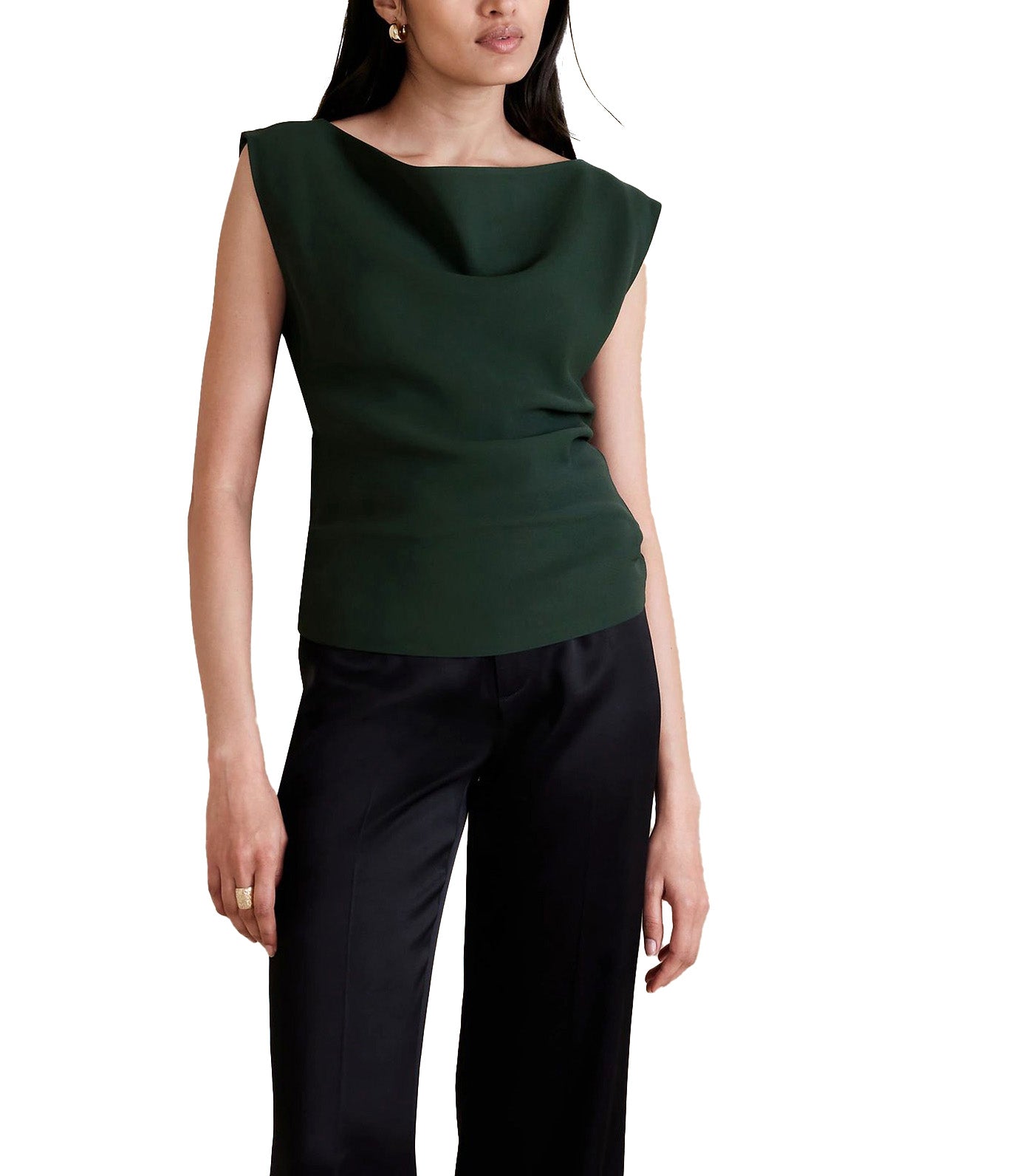 Iris Crepe Top Green