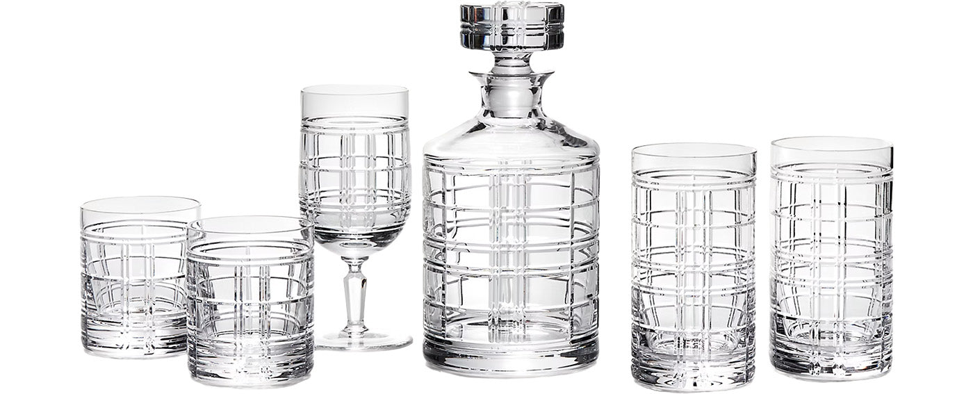 Hudson Plaid Highball Gift Set