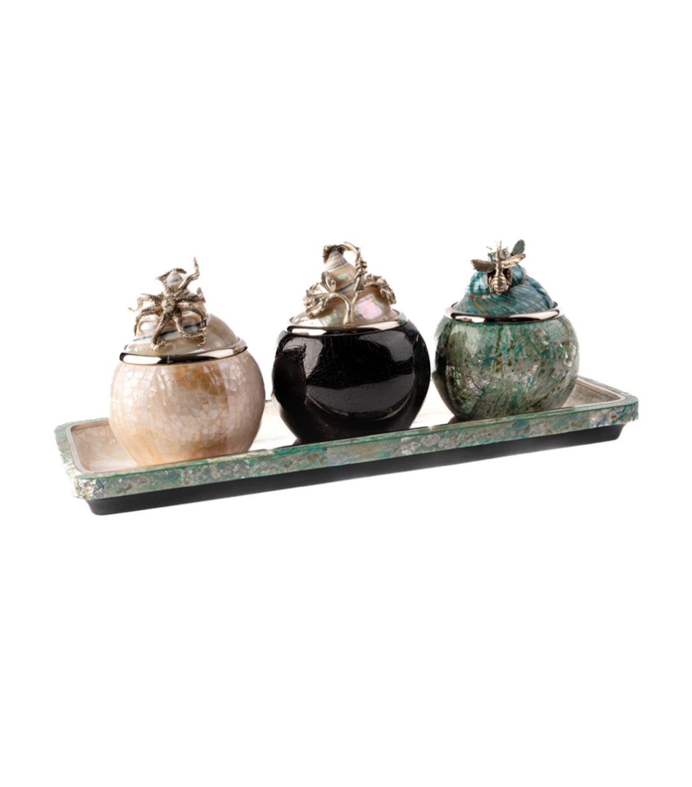 3 Canisters Set with Tray
