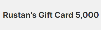 Rustan’s Gift Card 5,000