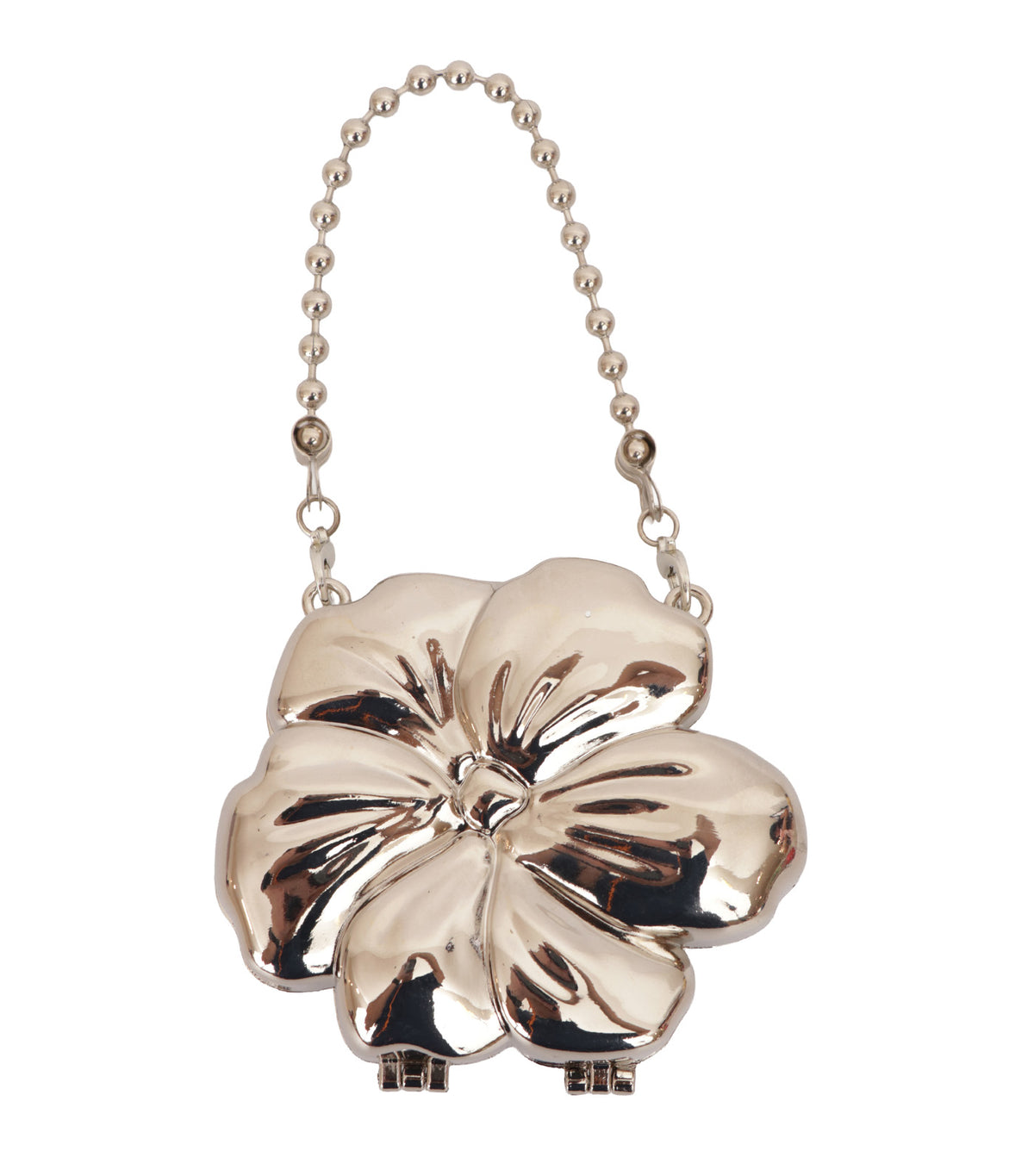8in x 6in Christmas Flower Bag Silver