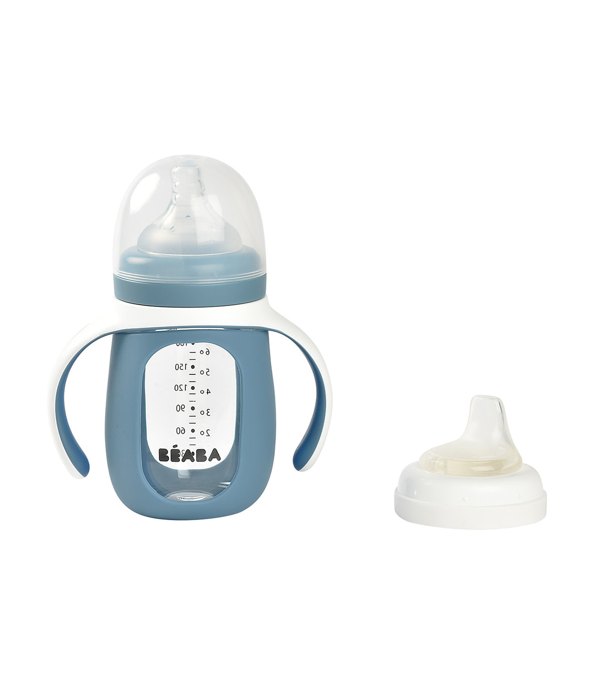 2-in-1 Training Glass Bottle Blue