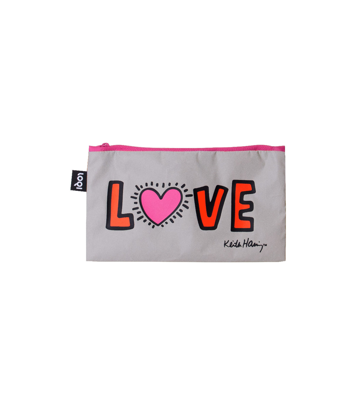 KEITH HARING Dog, Heart, Love Reflective Zip Pockets