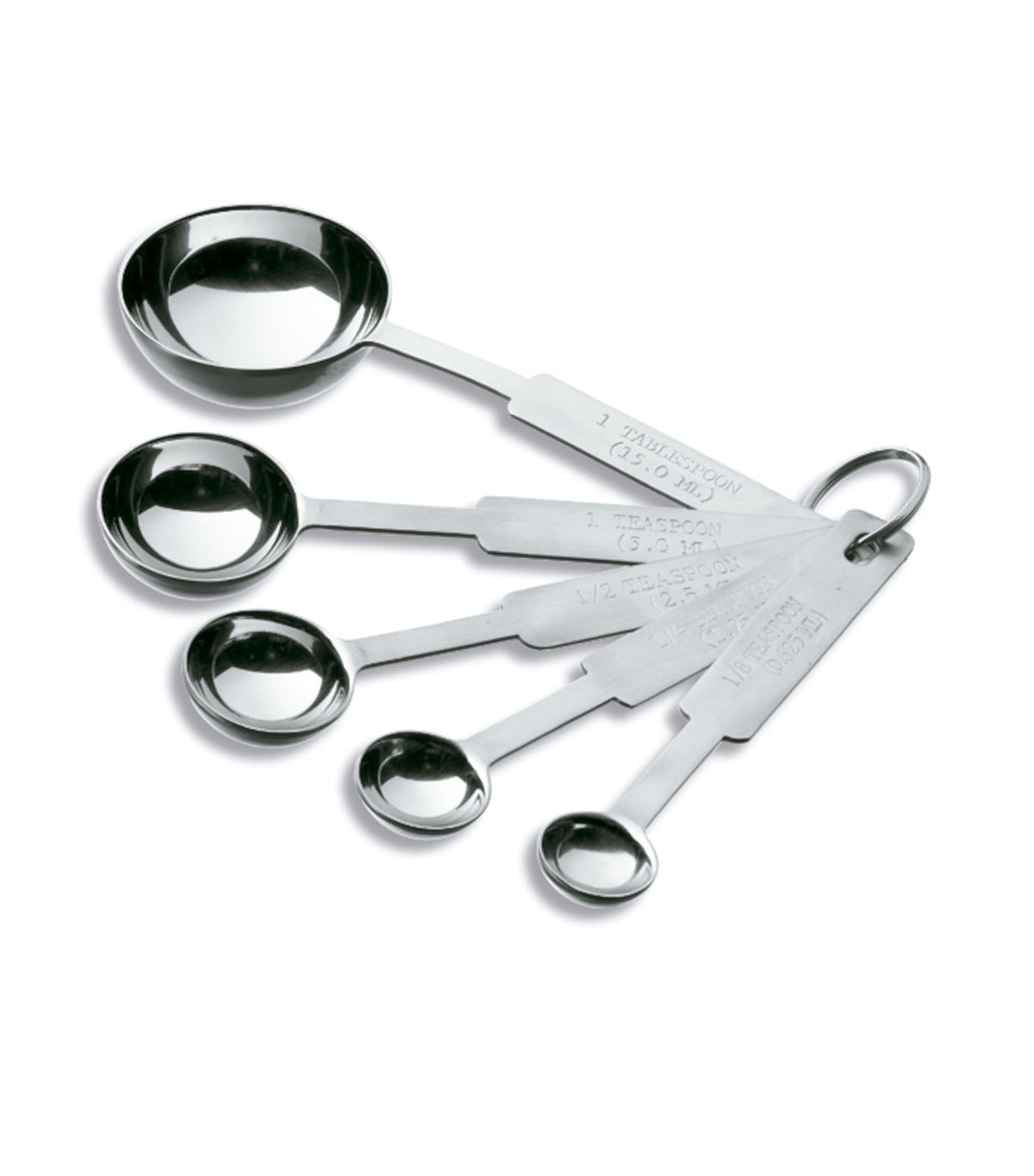 Set of 5 Stainless Steel Measuring Spoons