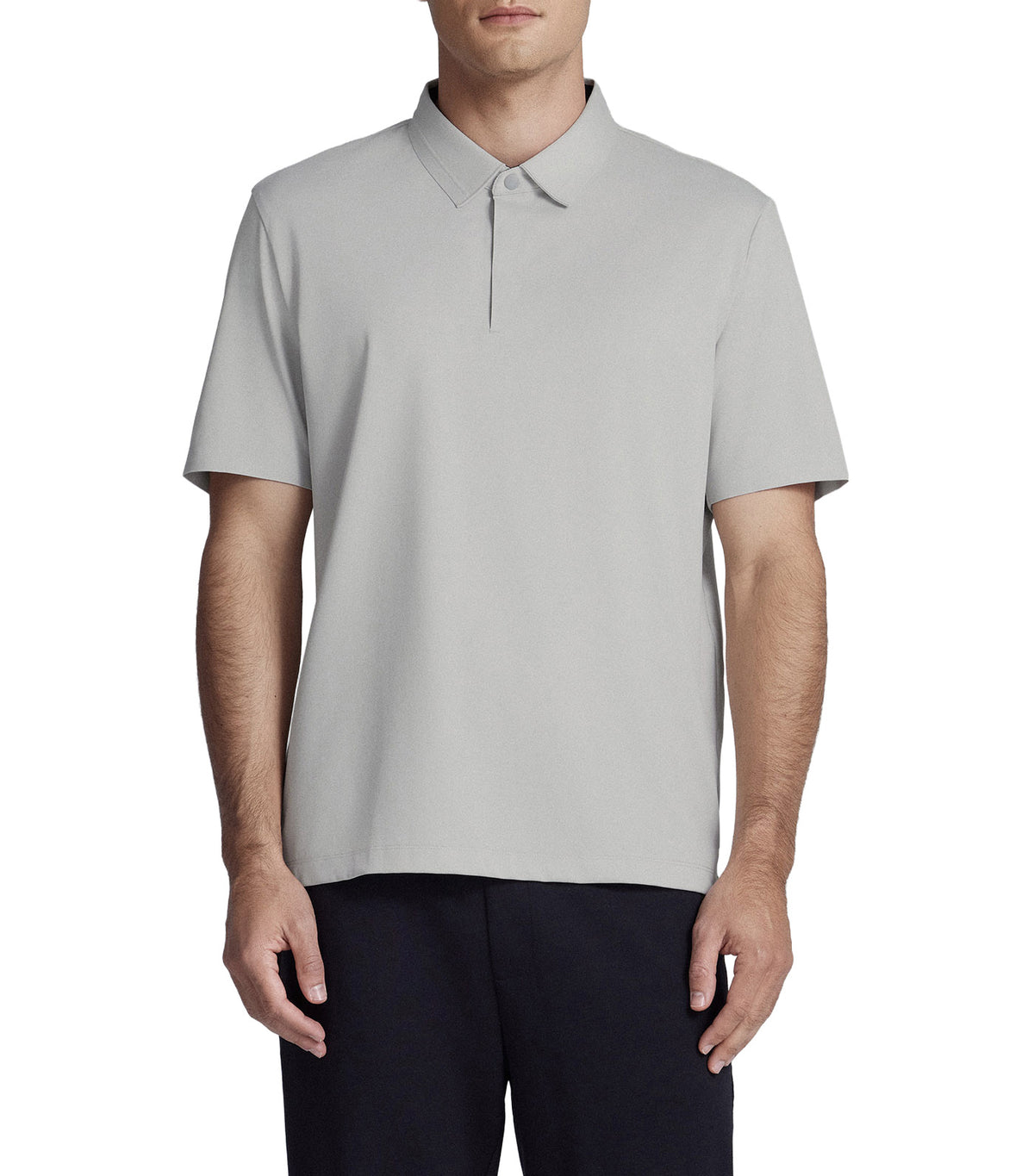 Men's Essential Smart Casual Polo Shirt Light Gray