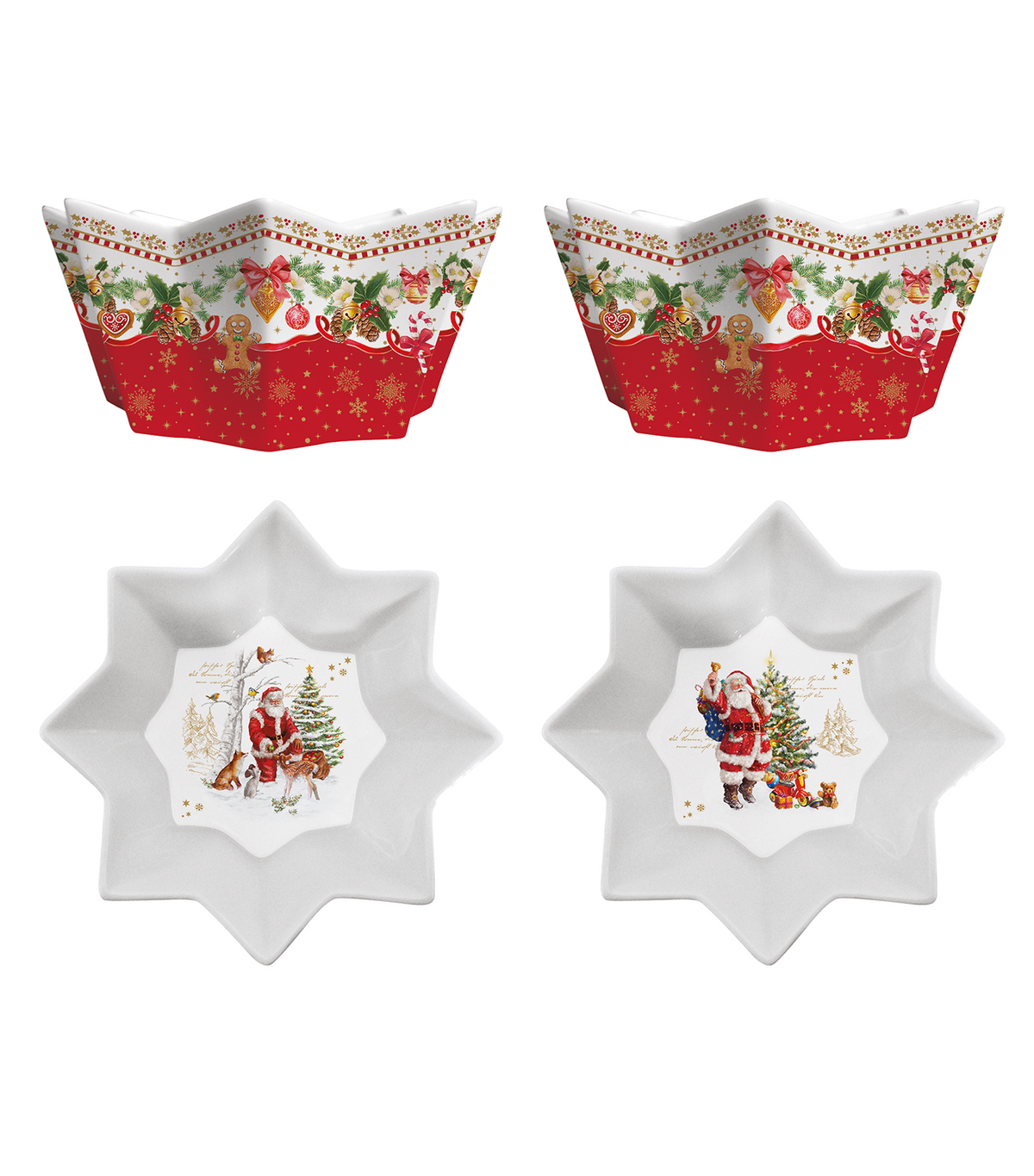 Christmas Memories Porcelain Bowl Set of 2