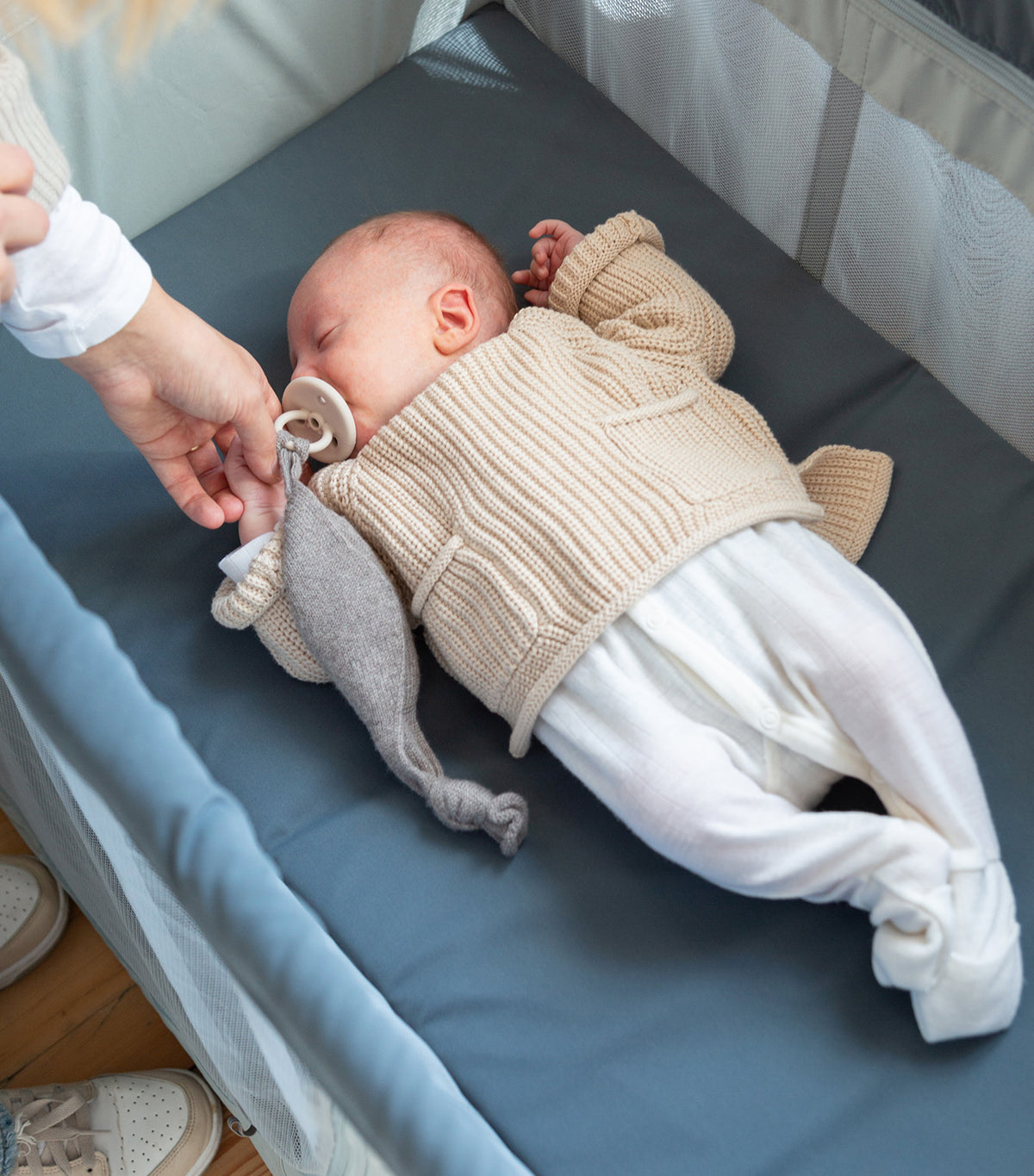 3-in-1 Travel Cot Mineral Gray