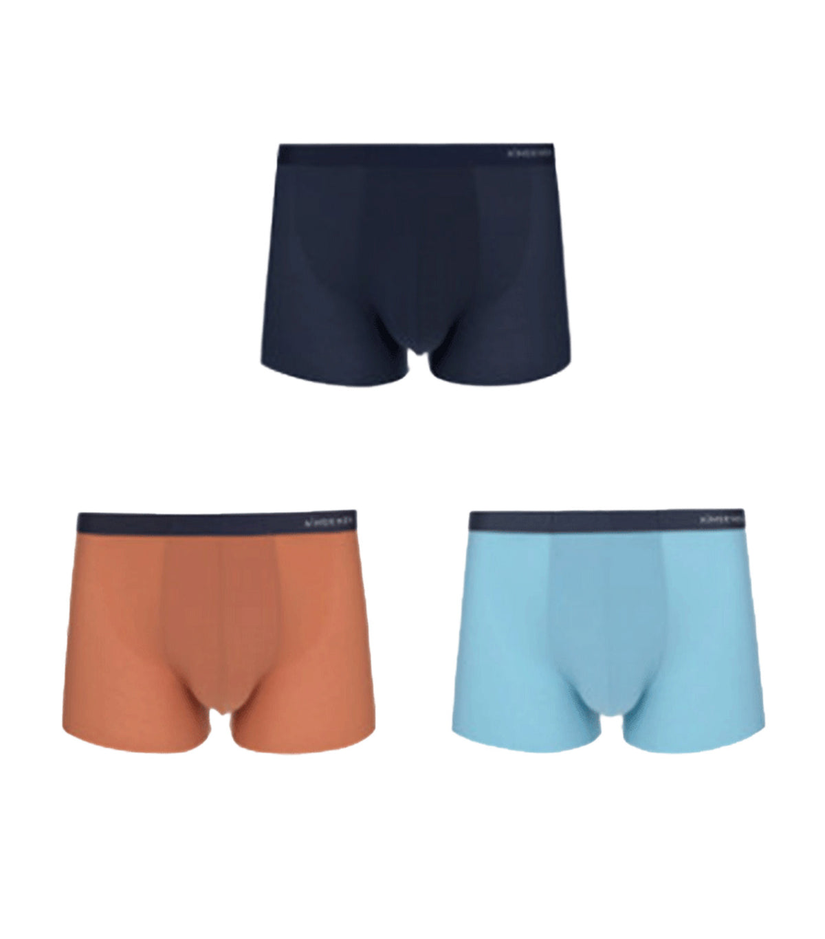 3-Pack Ultra-Thin Quick-Dry Elastic-Waistband Trunk Dark Gray/Mint Green/Dark Orange