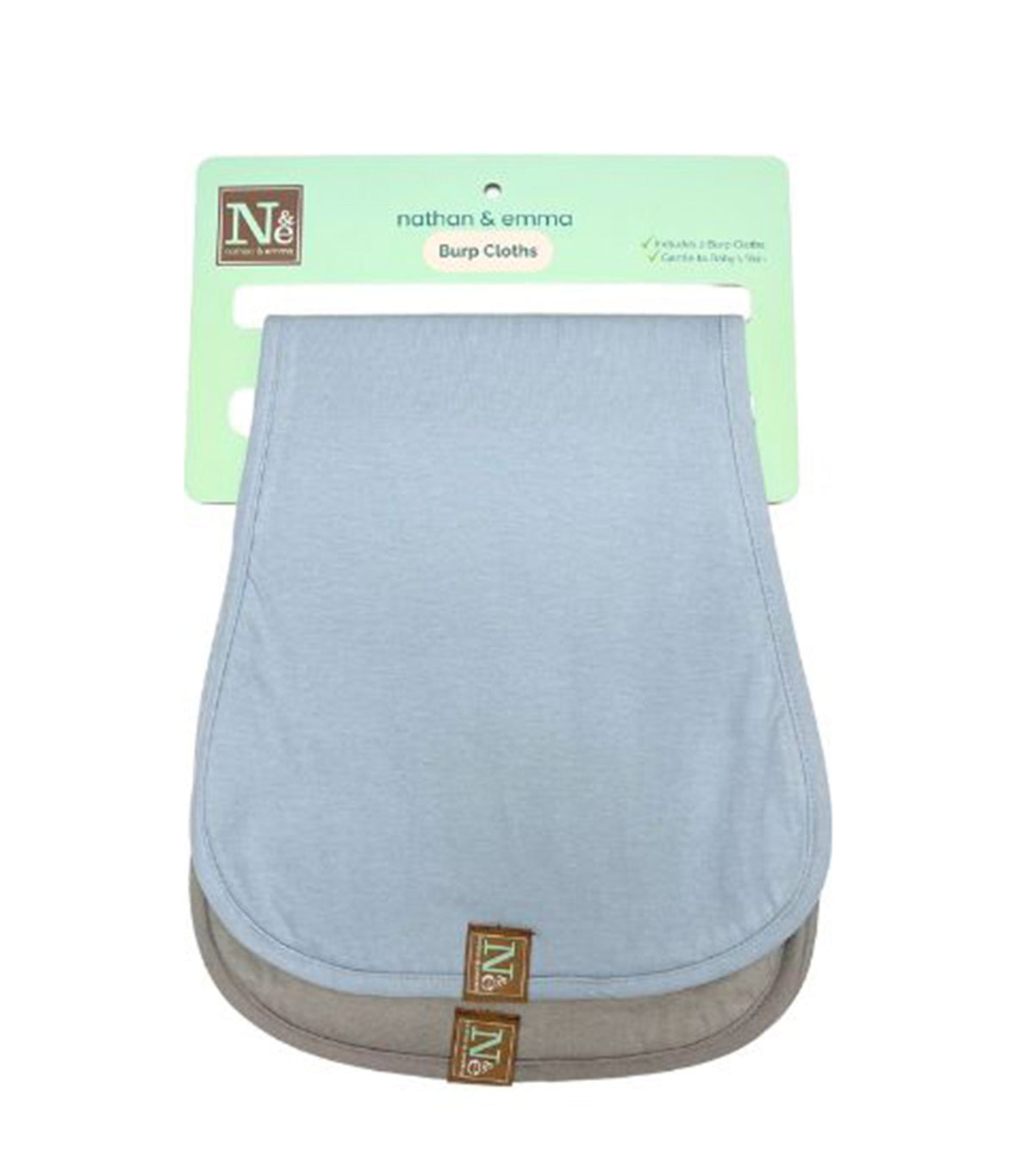 Burp Cloth Cotton/Fleece Bib Blue/Gray