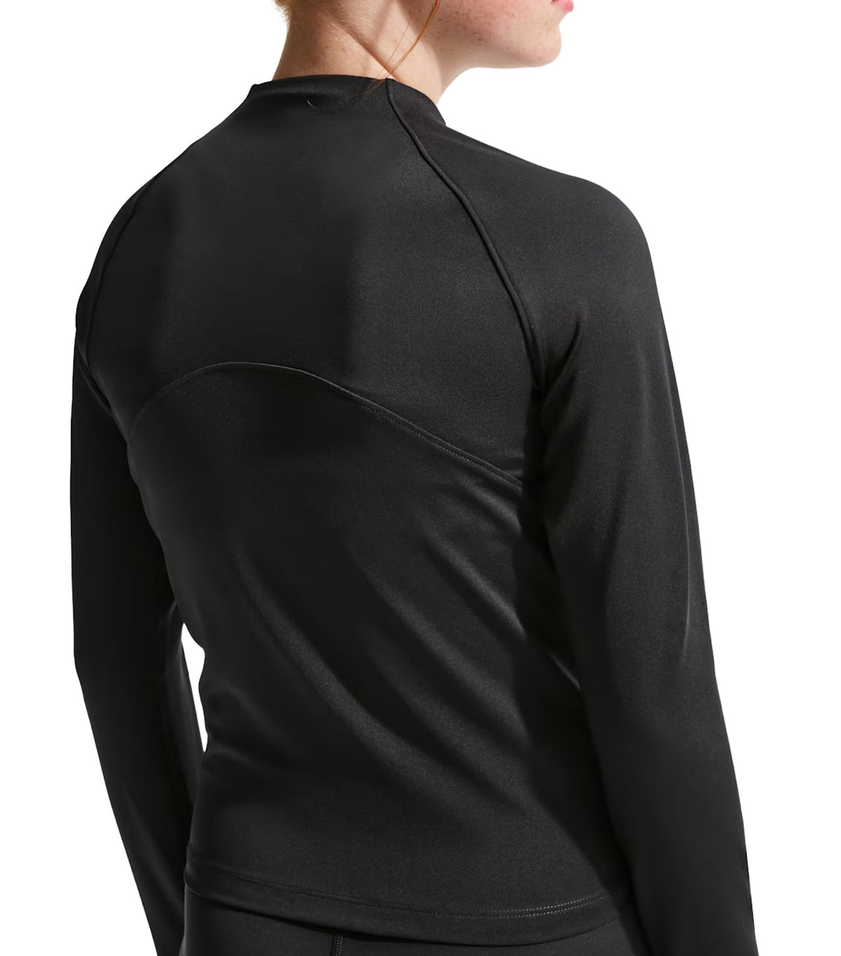 Pro Big Kids' Girls' Dri-FIT Half-Zip Long Sleeve Black/Black/White