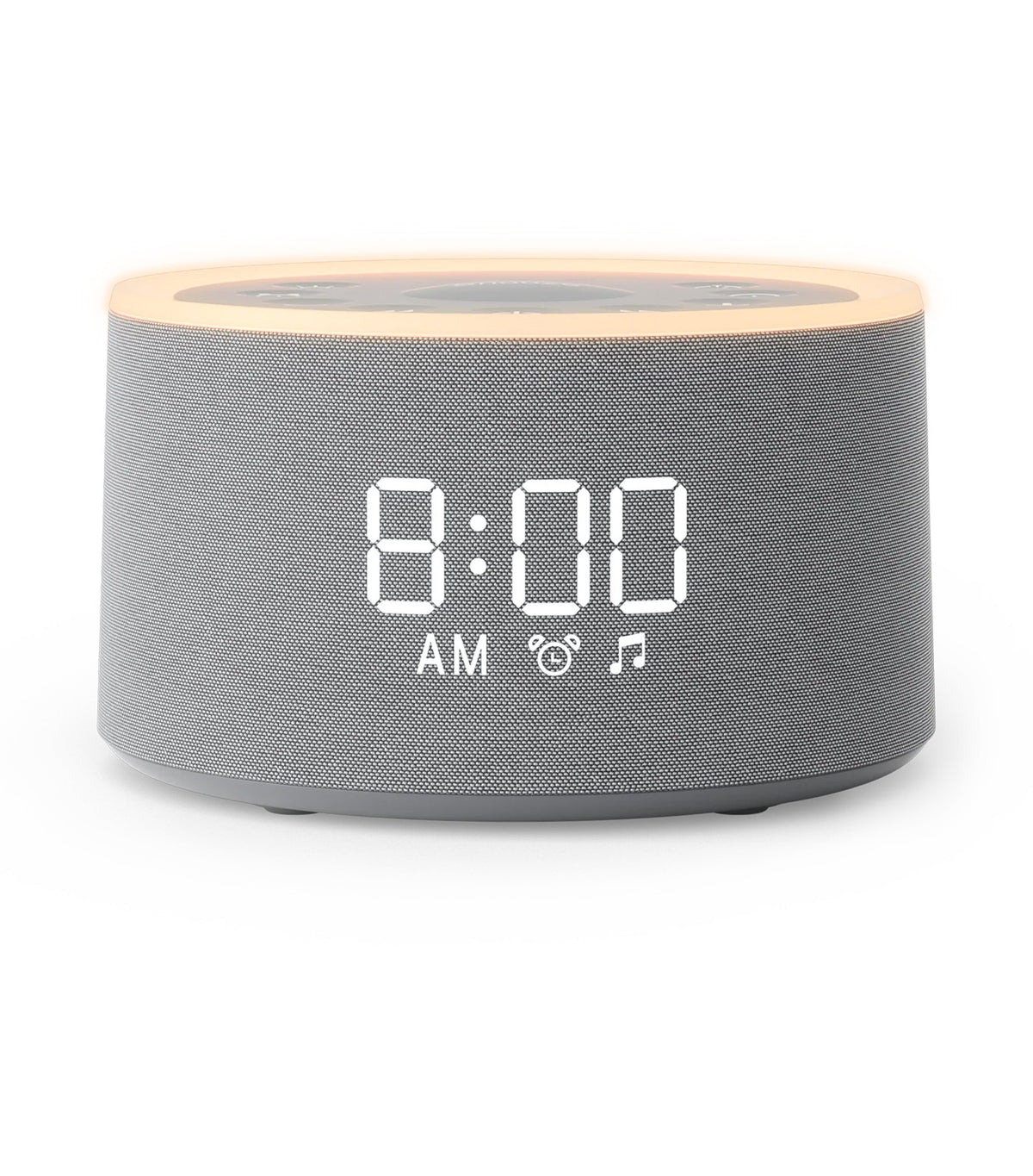 Snooz Home 3-In-1 Alarm Clock Sound Machine with Night Light Gray