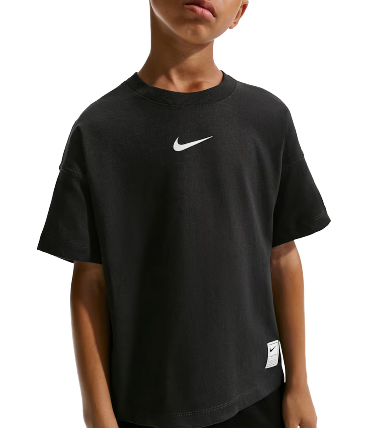 Pro Older Kids' Boys' Dri-FIT Short-Sleeve Training Top Black/White