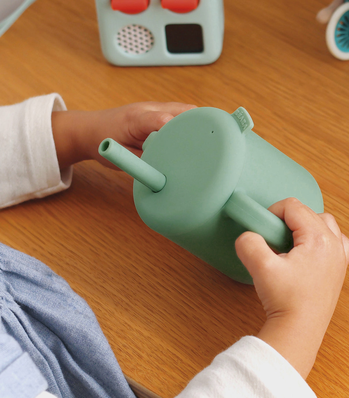 Silicone Straw Cup Sage Green