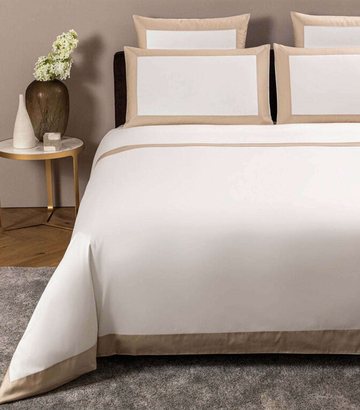 Bold Duvet Cover Set Milk/Savage Beige