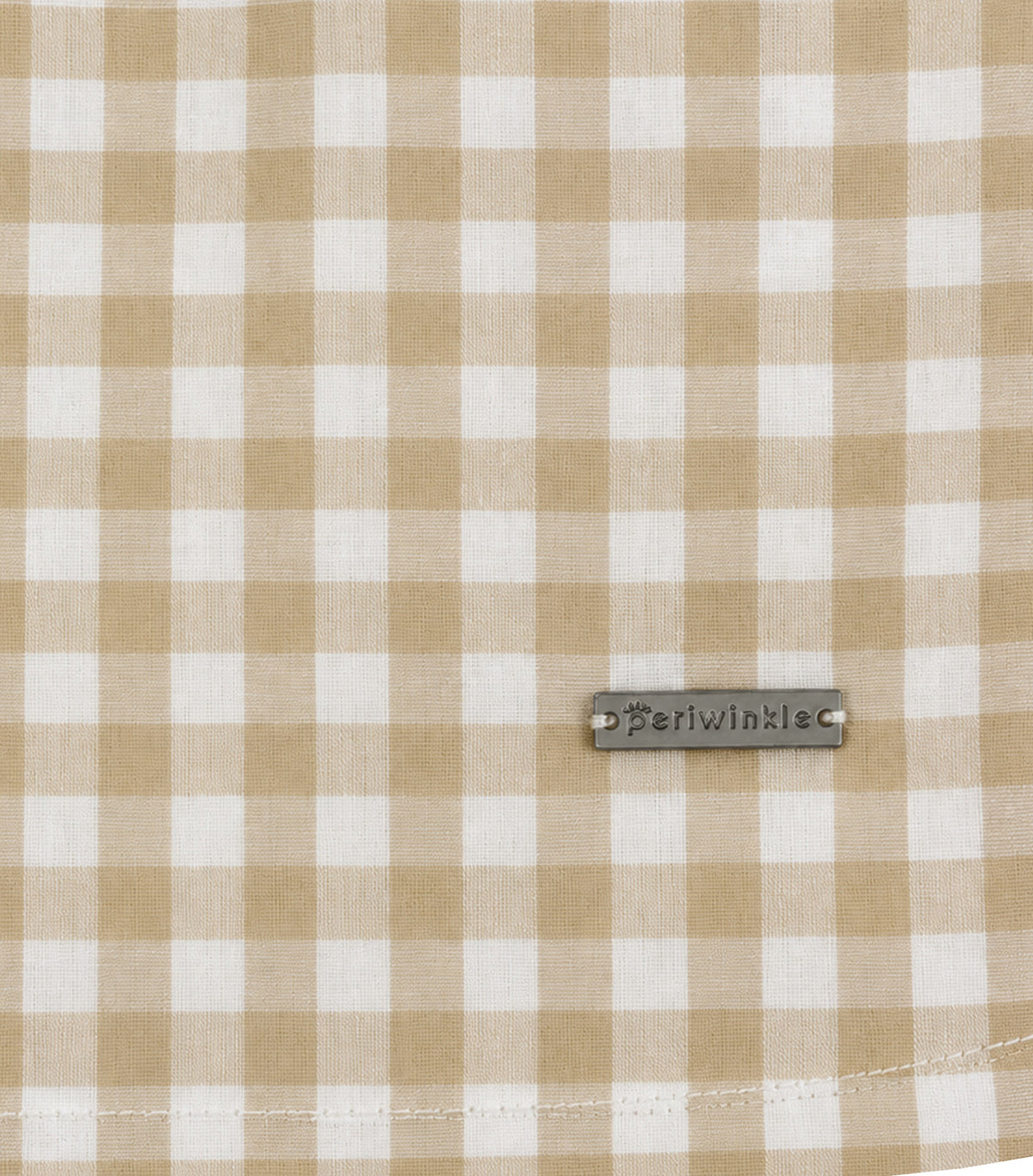 Mael Boys Checkered Button-Down Long Sleeves Beige