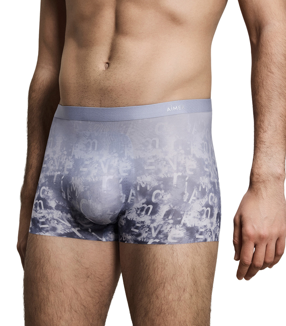 U-Shape Cooling Elastic-Waistband Trunk Letter Printed