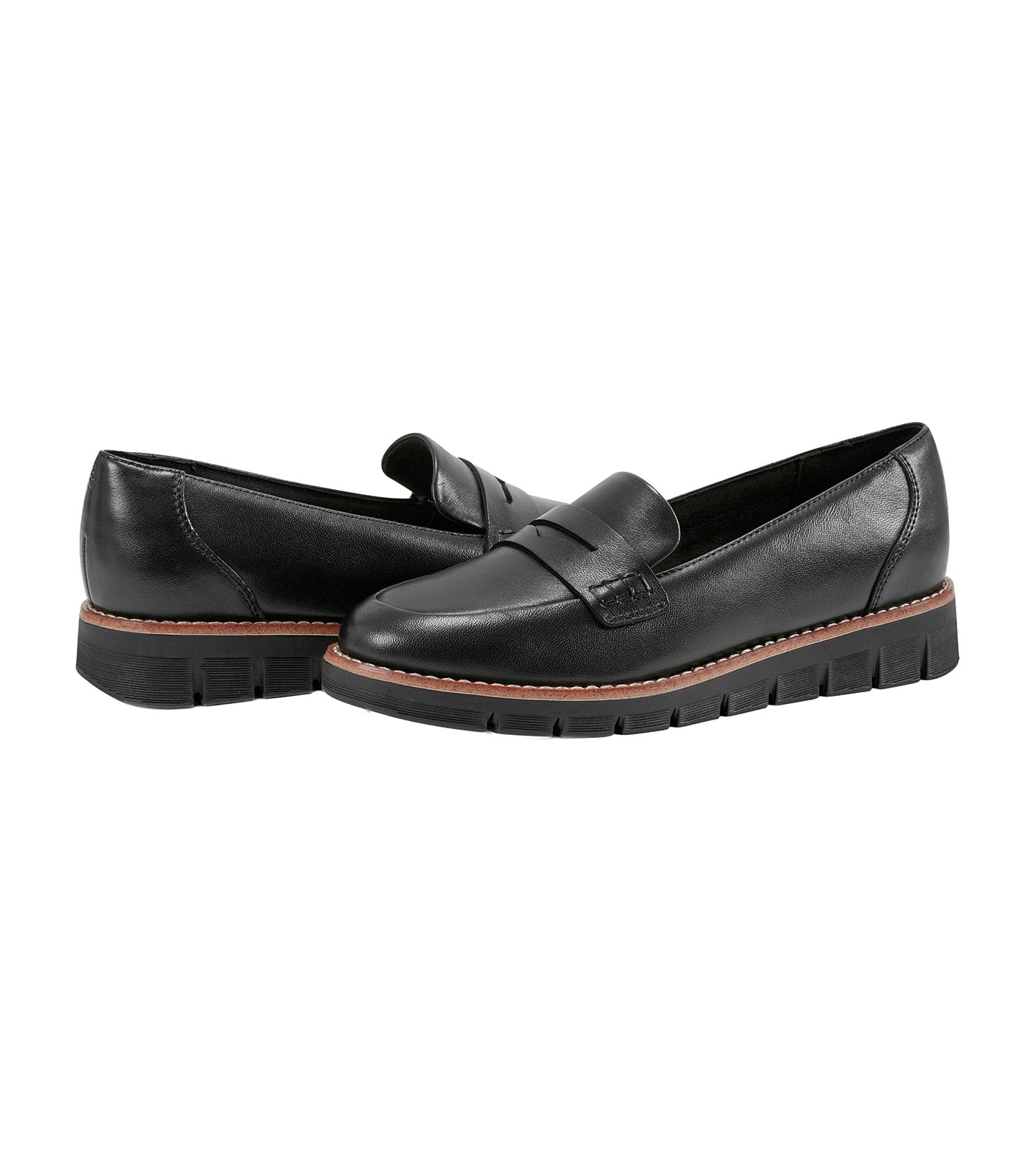 Velia Penny Loafers Black