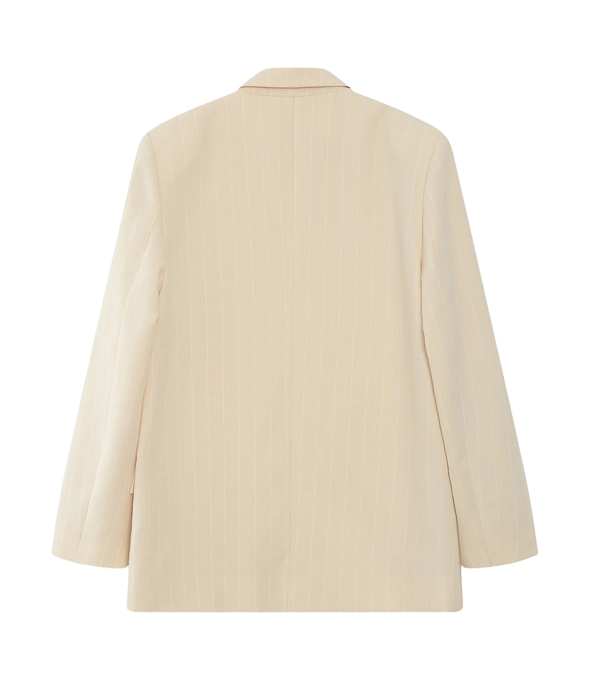 Velvet Striped Straight Blazer Vanilla
