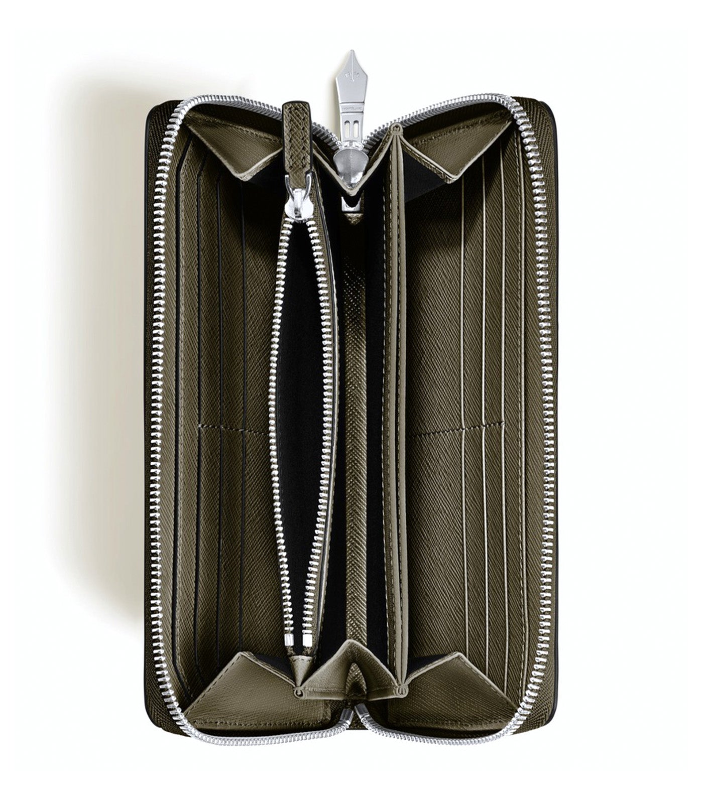 Sartorial Continental Wallet 12cc with Zip Green