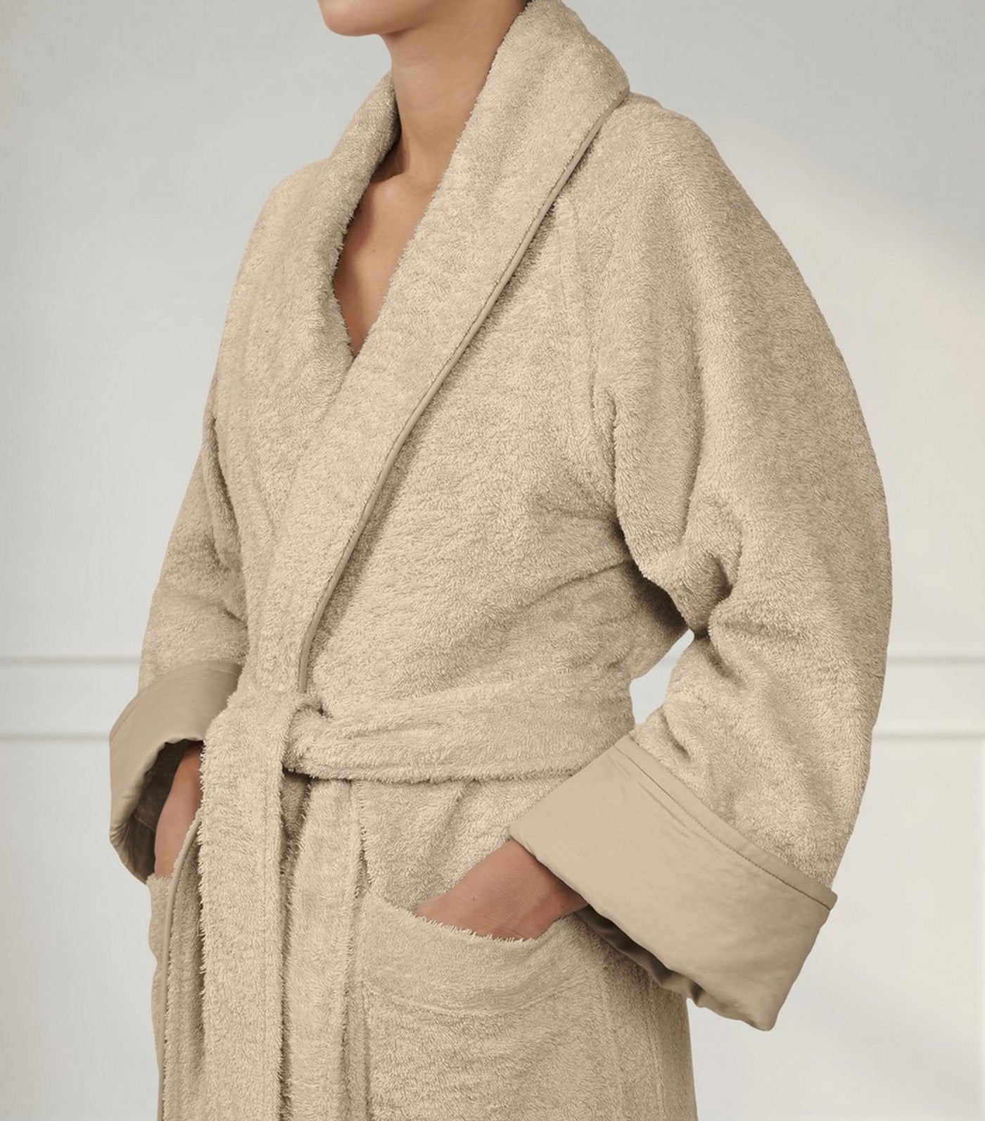Unito Shawl Collar Bathrobe Savage Beige