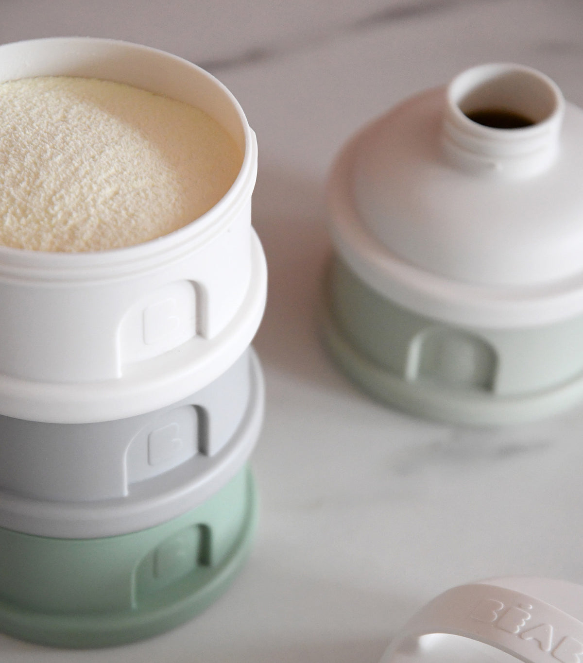Formula & Snack Container Cotton/Sage