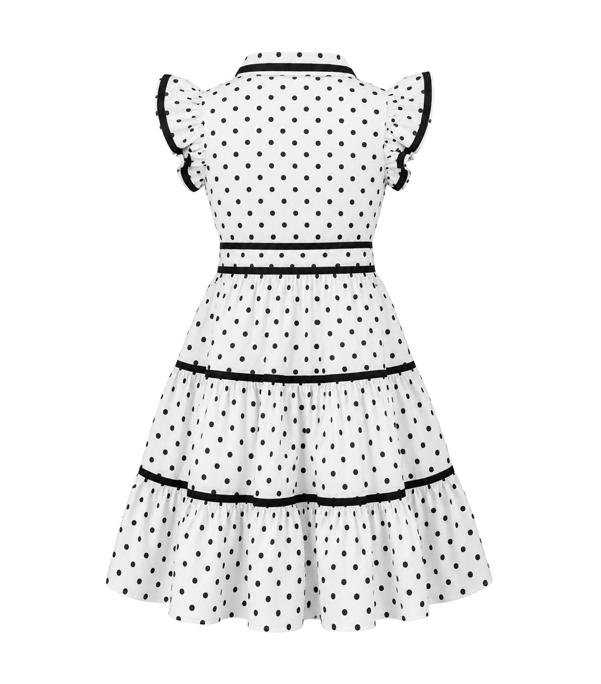 Chantal Girls Tiered Dress White