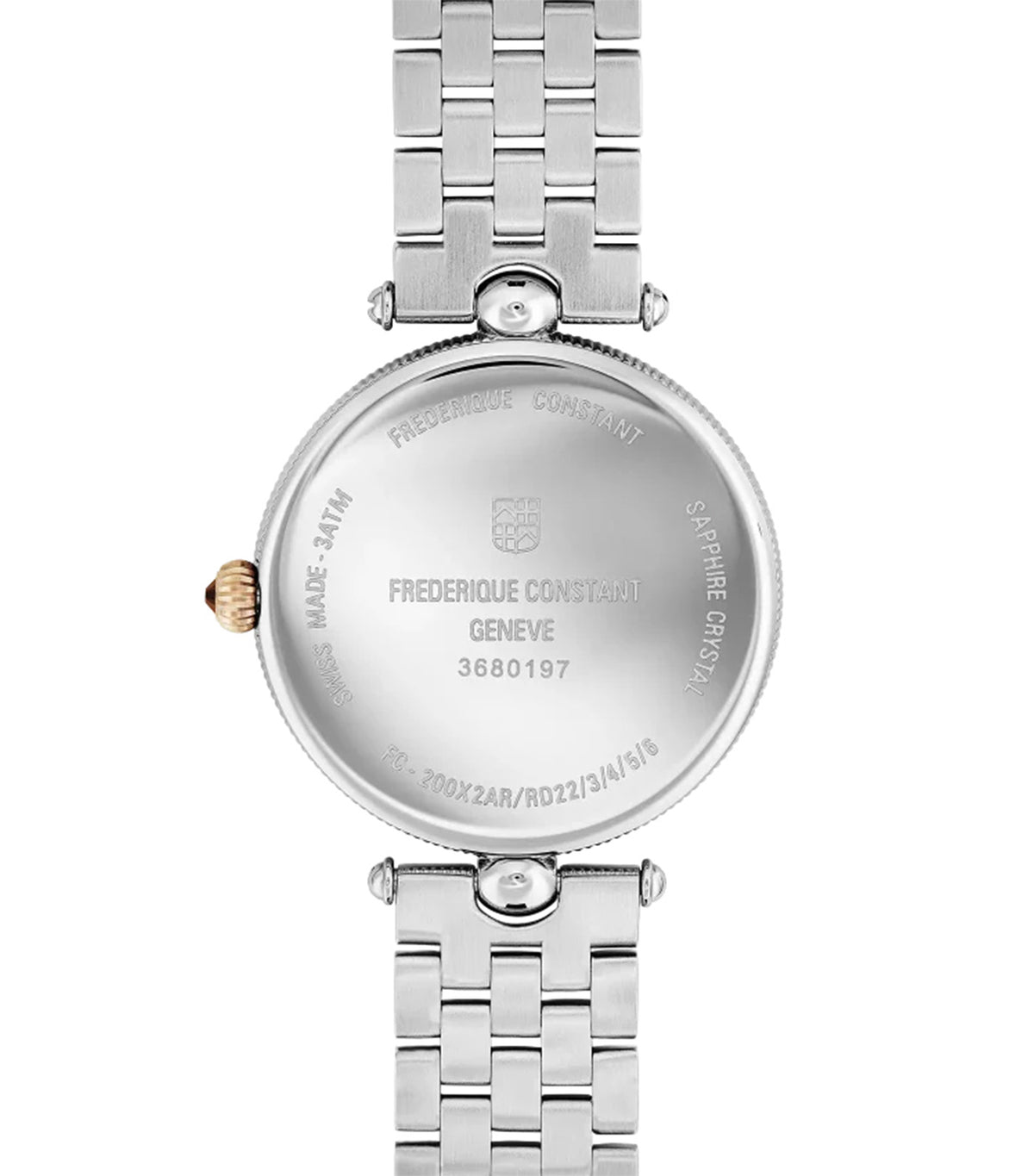 Art Deco Round FC-200MPW2AR2B Silver/Rose Gold