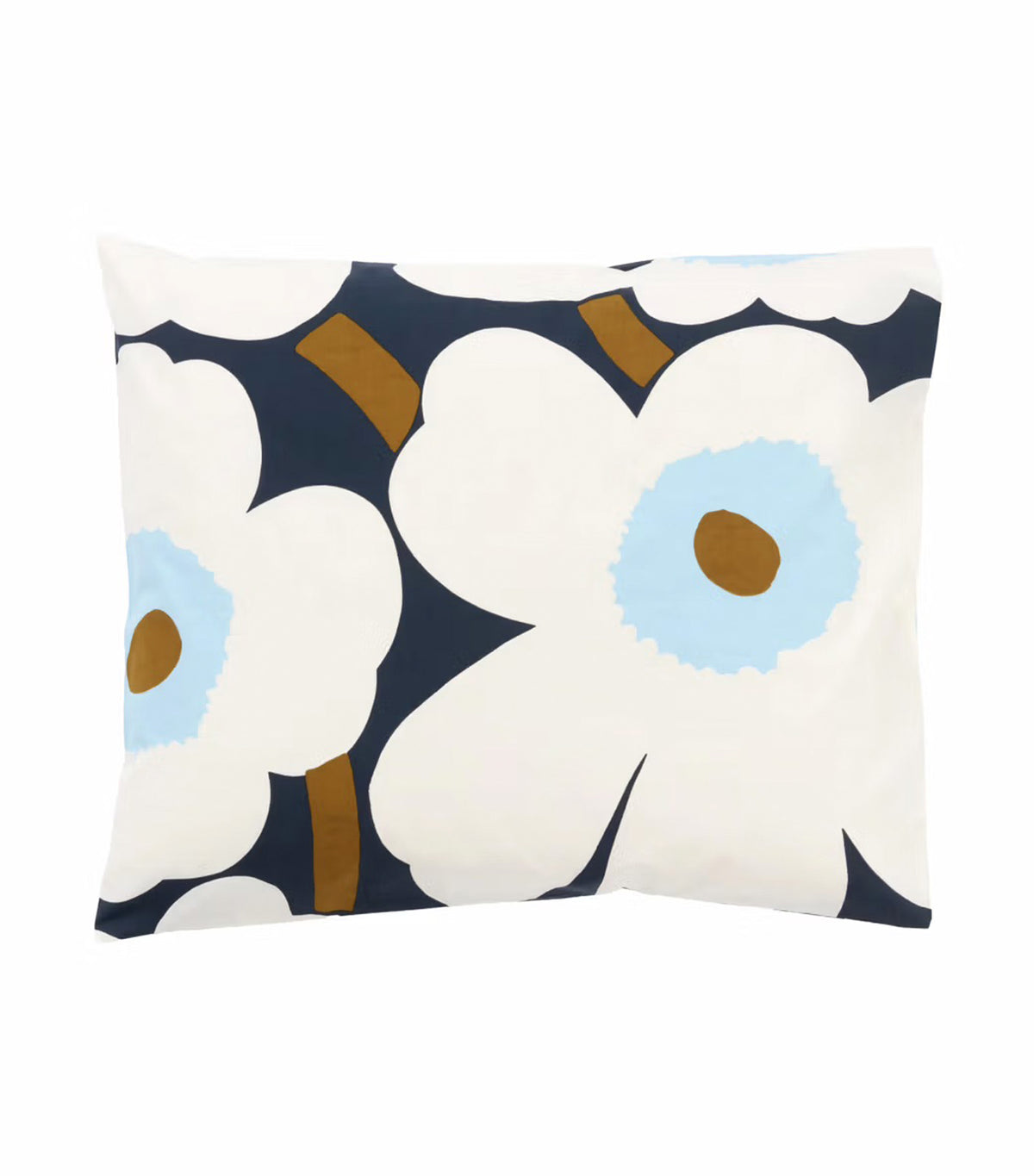 Unikko Pillow Case Blueberry/Off White/Cold Blue