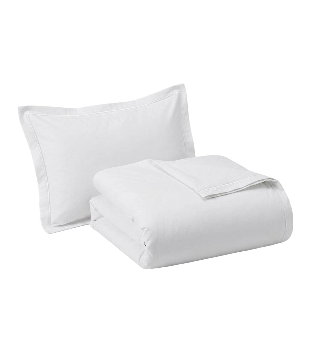 Fresco Duvet Set with Pillow Sham Set White