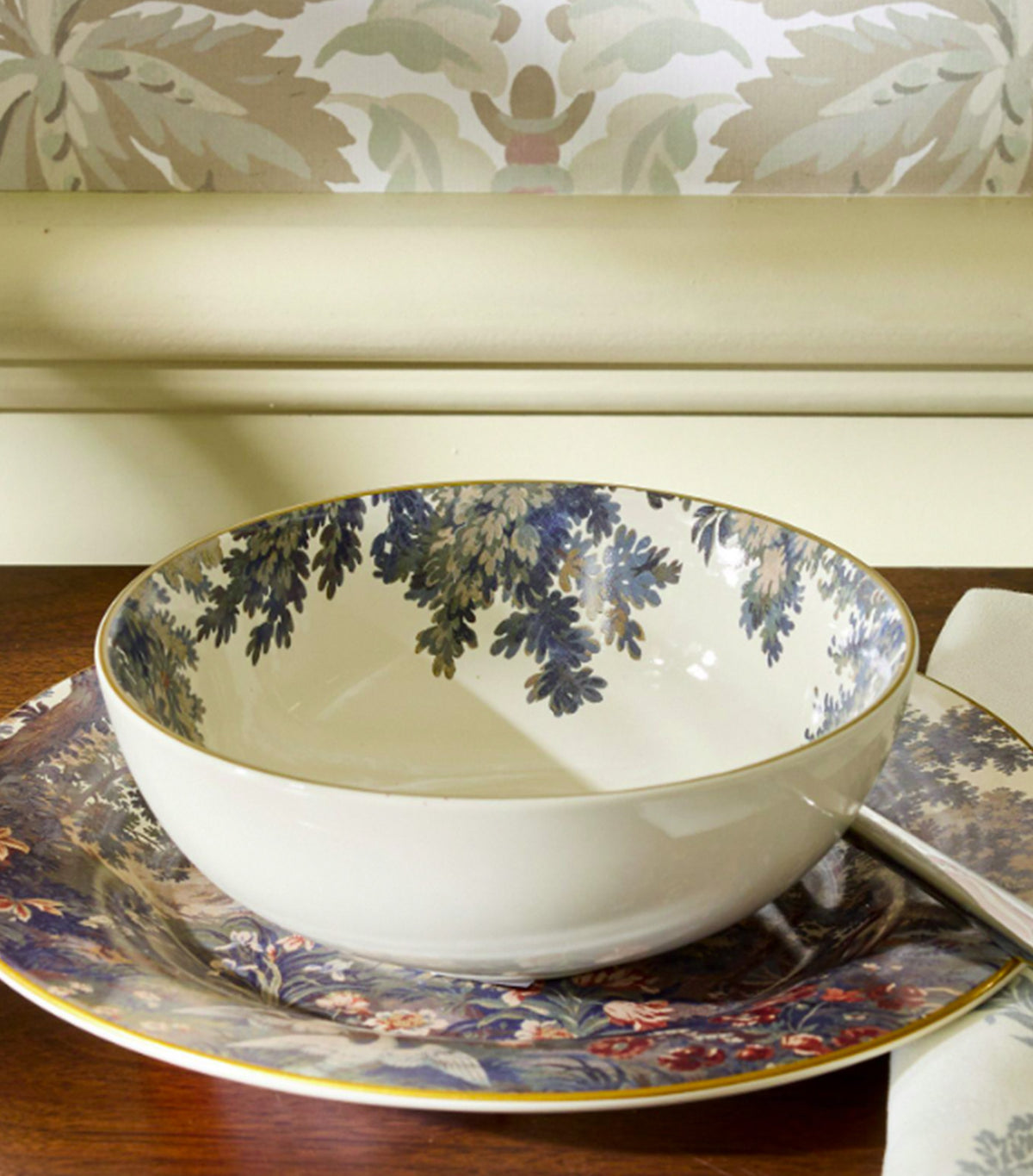 Kravet Folly Scenic Stoneware Cereal Bowls Set of 4 Multi