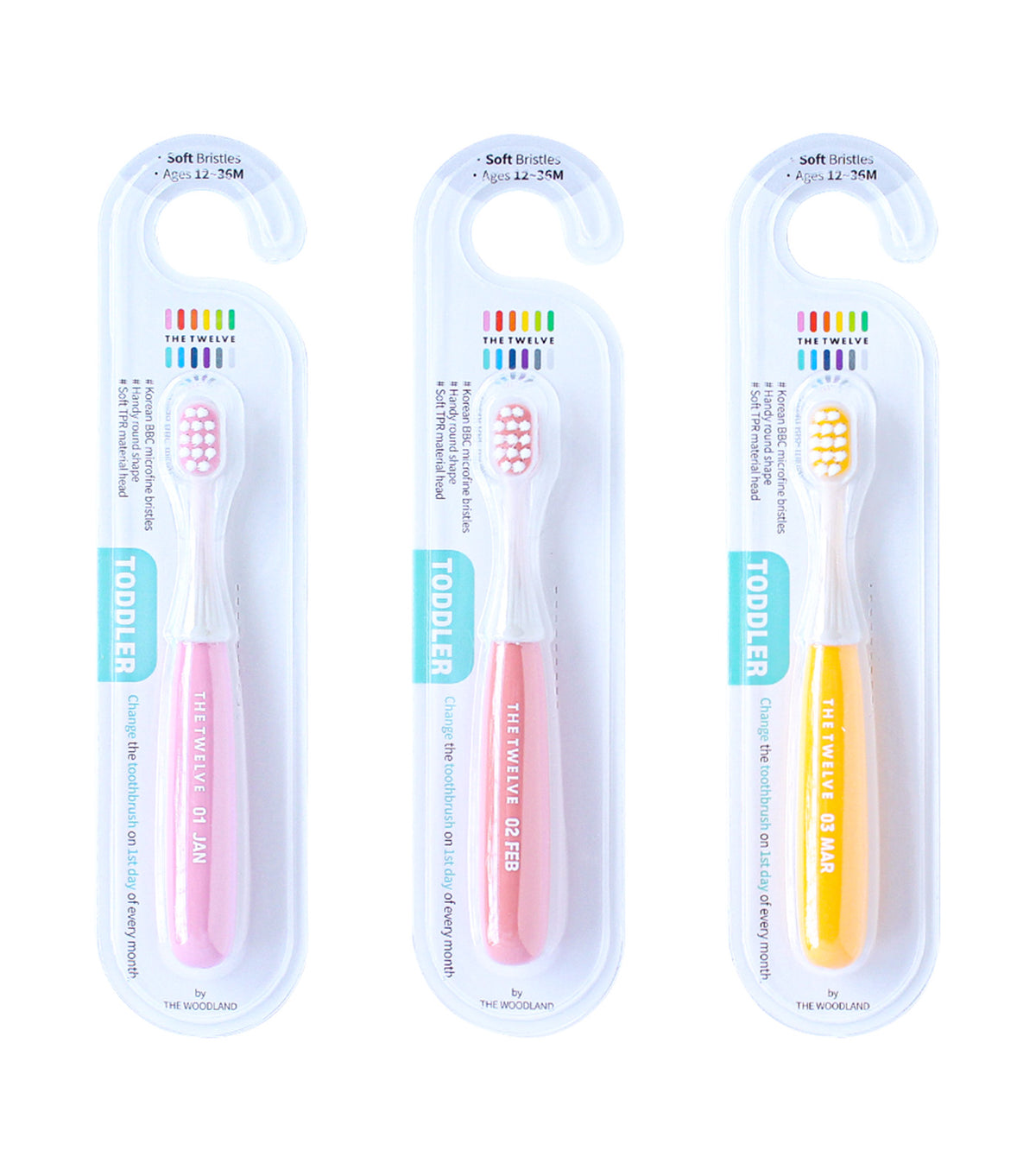 Kids Toothbrush Set Pastel