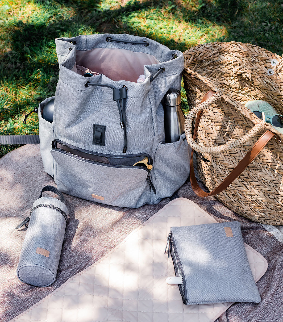 Vancouver Nursery Backpack Heather Gray