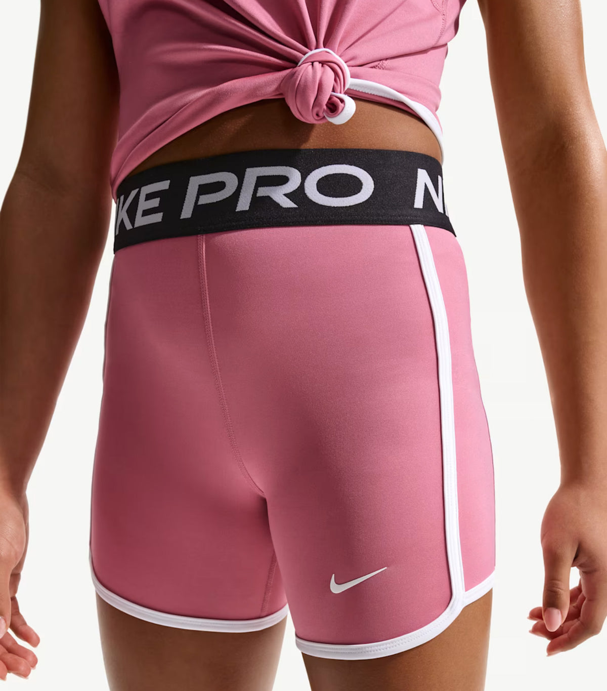 Pro Big Kids' (Girls') 3in Dri-FIT Shorts Med Soft Pink/White