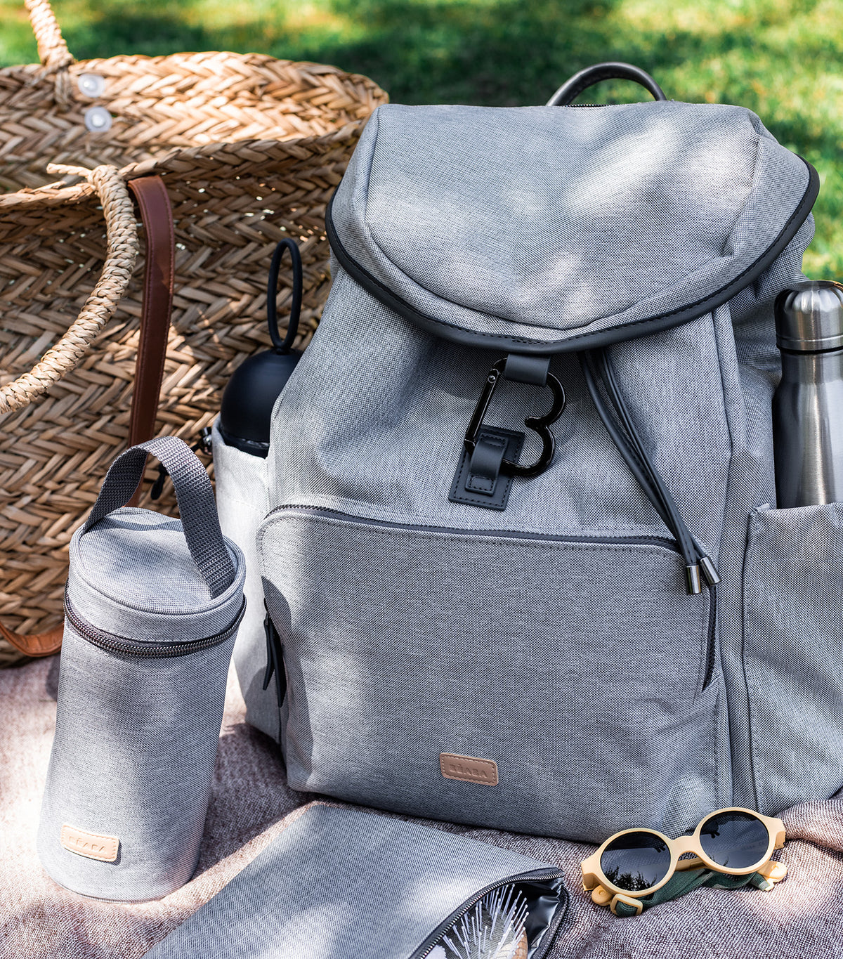 Vancouver Nursery Backpack Heather Gray