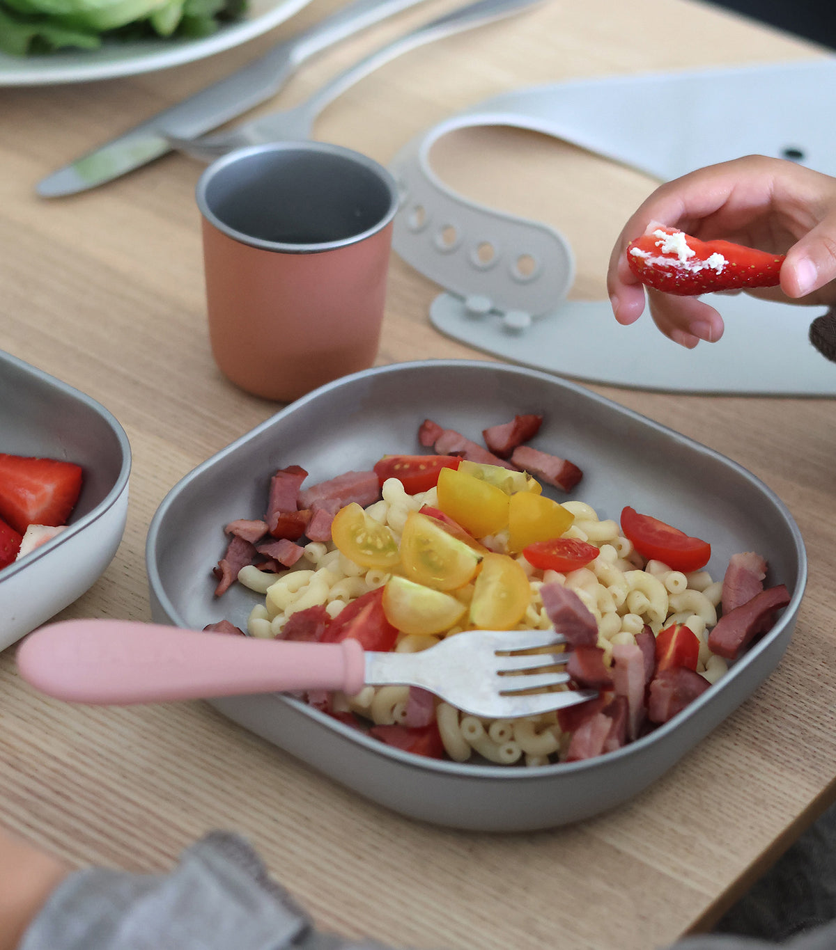 Stainless Steel Meal Set Terracotta