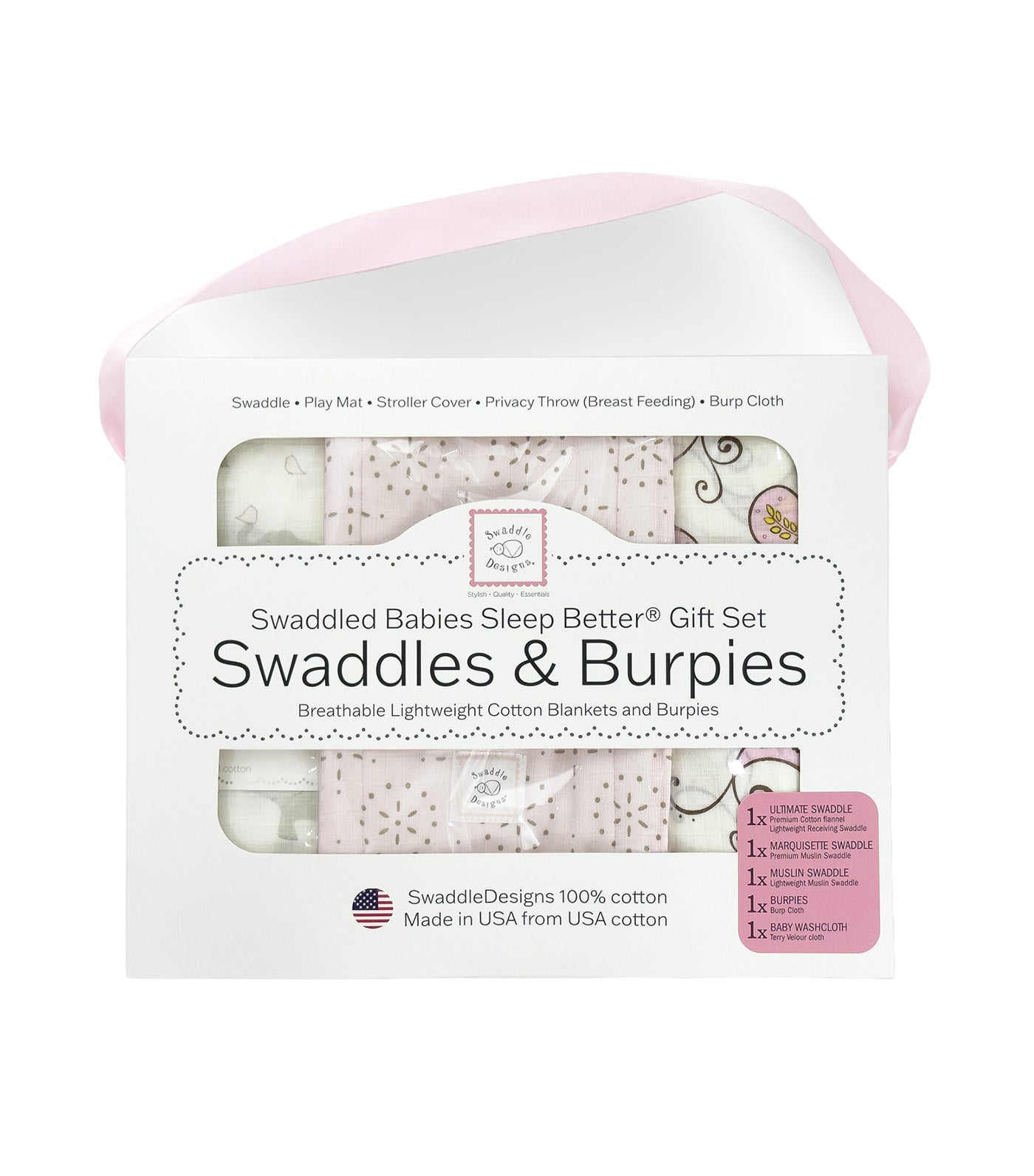 Babies Sleep Better® Swaddles & Burpies Gift Set PK003