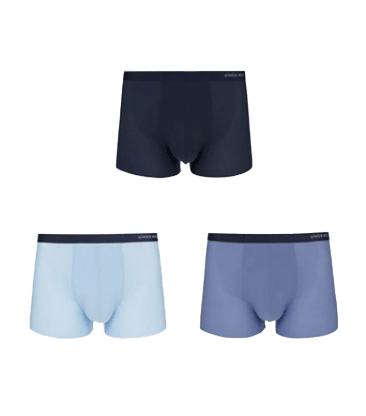 3-Pack Ultra-Thin Quick-Dry Elastic-Waistband Trunk Dark Gray/Light Blue/Gray Purple