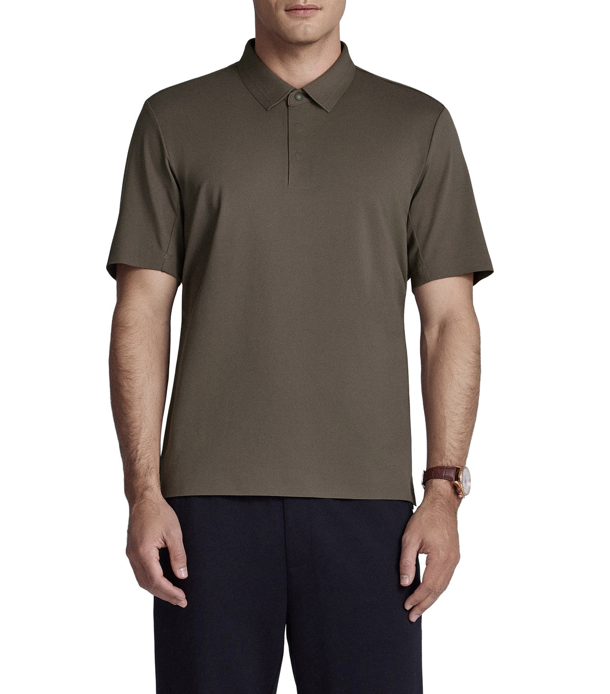 Men's Essential Smart Casual Polo Shirt Brown