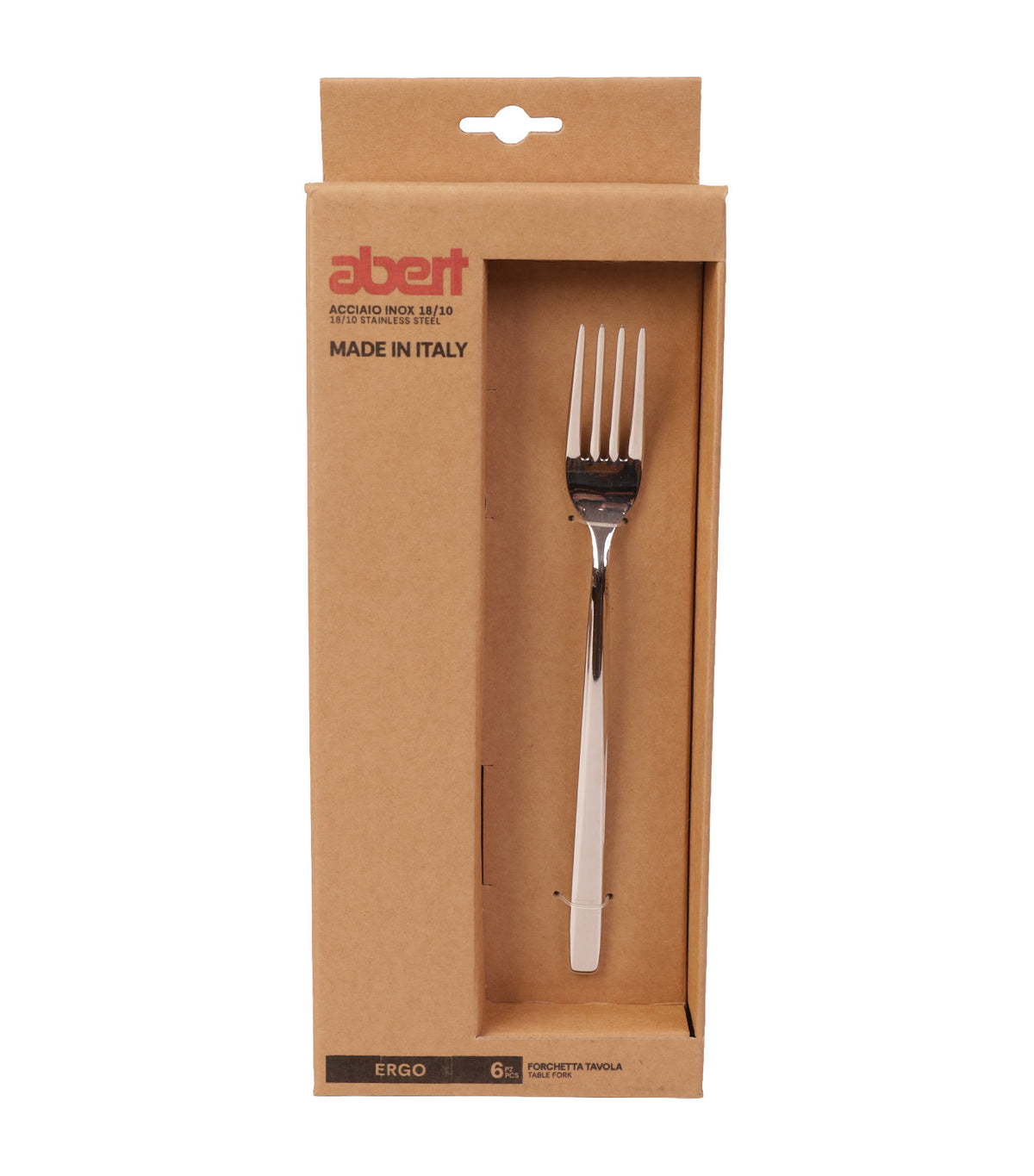 Ergo 18/10 Table Fork, Set of 6, Avana Box