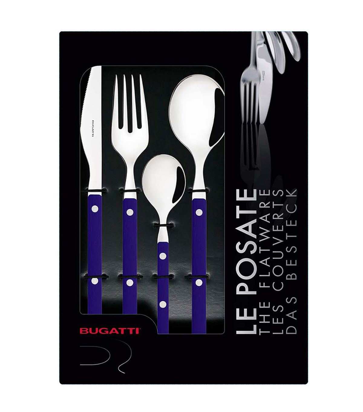 Allegra 8-Piece Flatware Set in Window Box Blueberry