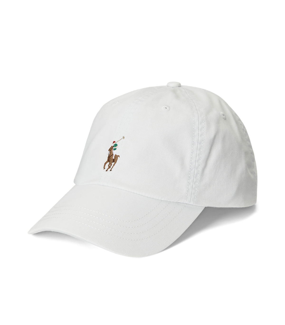 Stretch-Cotton Twill Ball Cap White