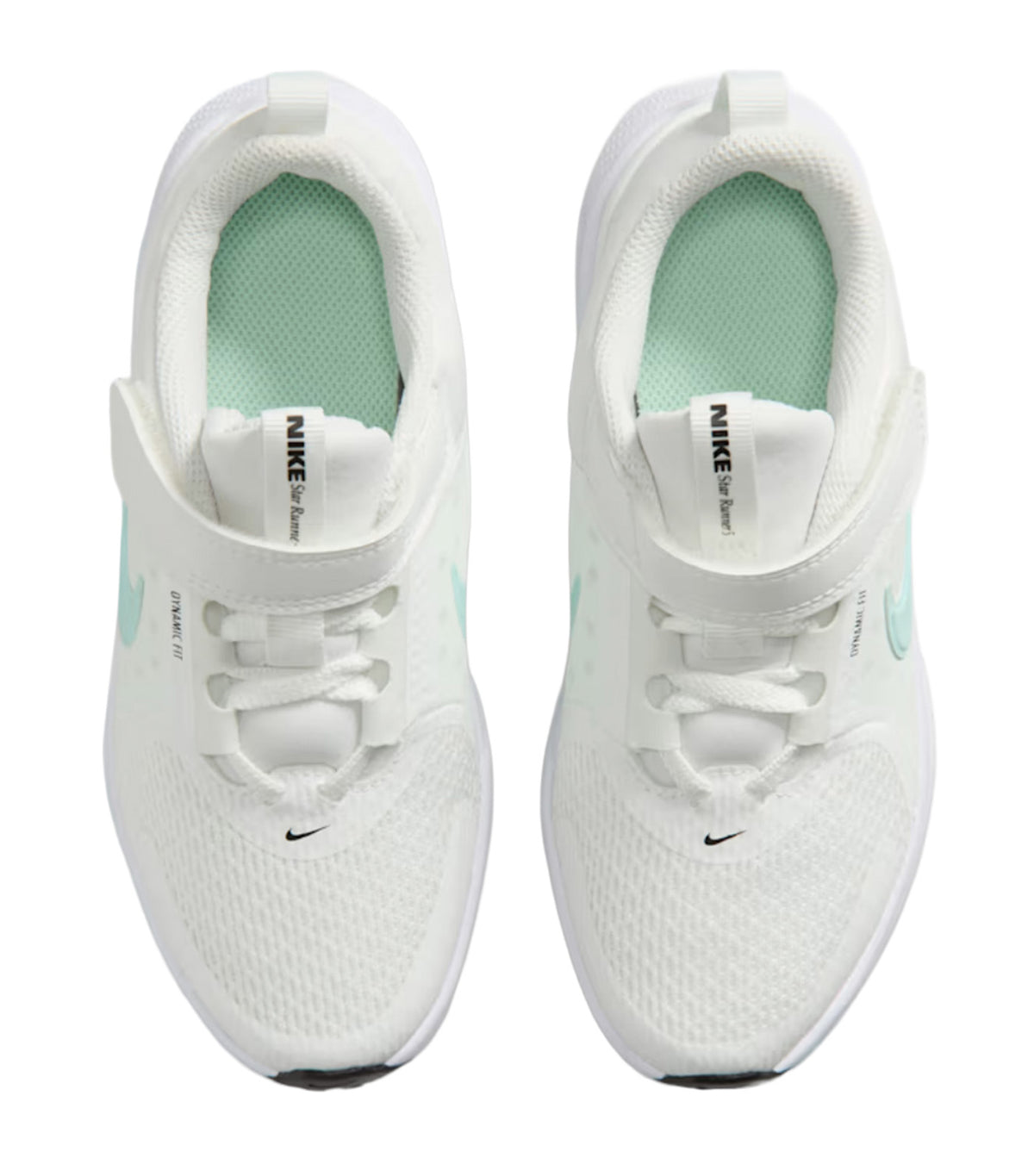 Star Runner 5 Younger Kids' Running Shoes Summit White/Black/Barely Green/Arctic Green
