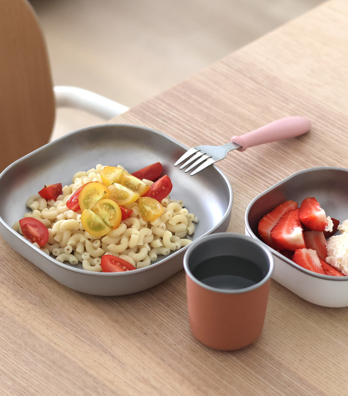 Stainless Steel Meal Set Terracotta