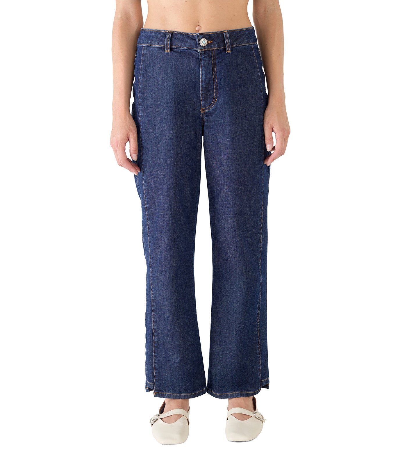 Grad Wide Leg Denim Lino Blue