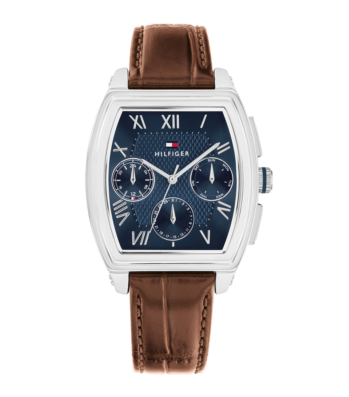 1710760 Leather Watch Silver and Brown