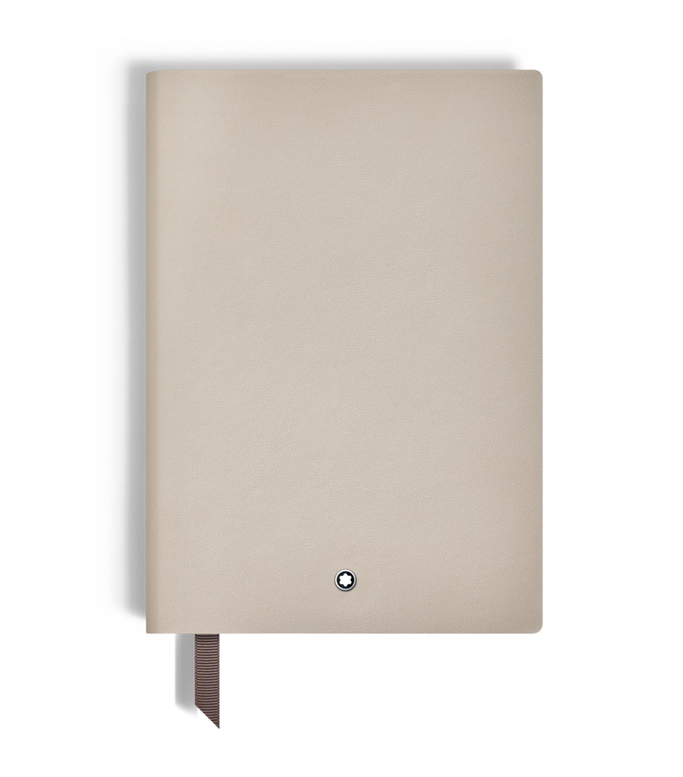 Medium Notebook in Soft Leather, Lined Pages Gray