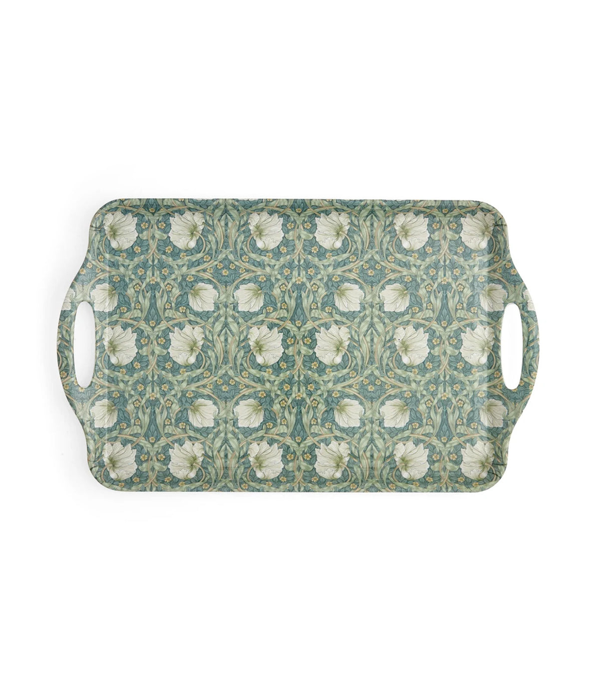 Morris & Co. Strawberry Thief Large Handled Tray Green