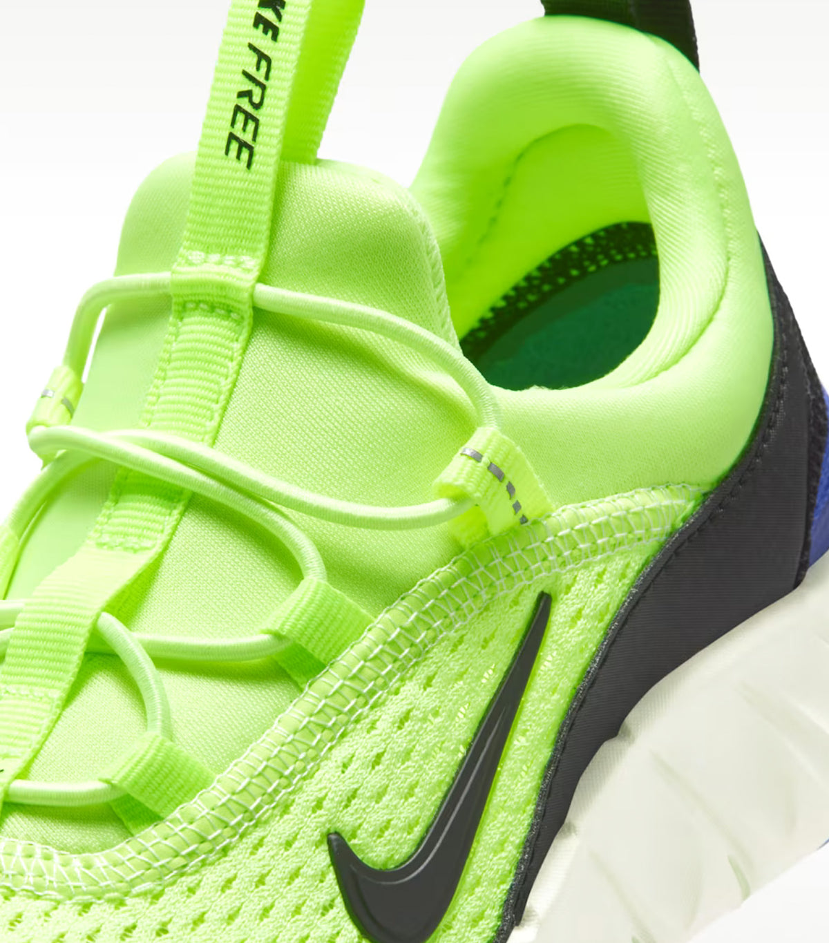 Free Ride Younger Kids' Running Shoes Volt Tint/Black Spruce/Lapis/Volt Ice
