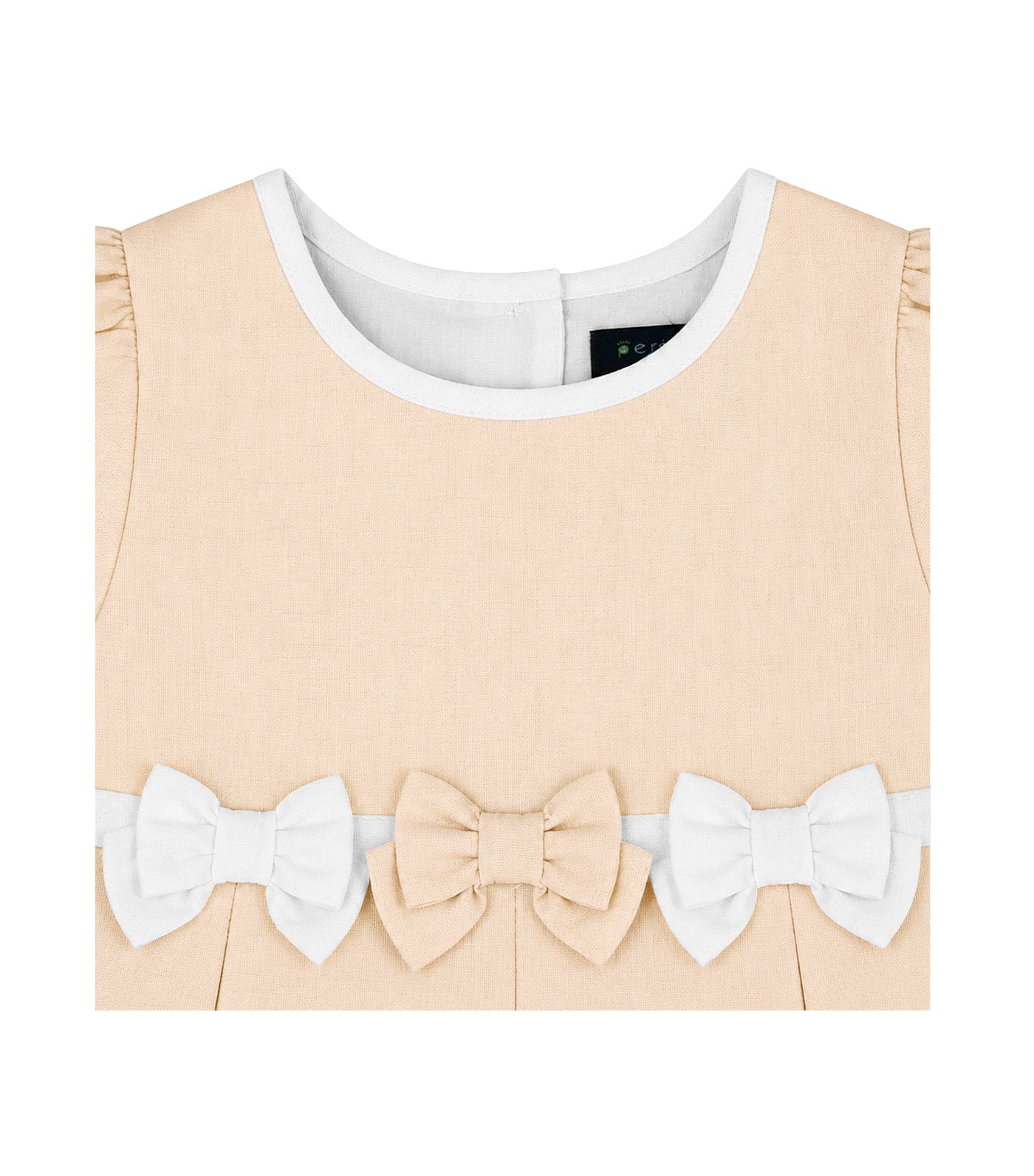 Alaia Girls Pleated Dress Light Beige